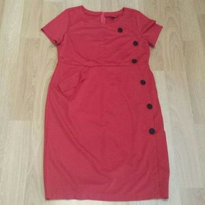 Pretty Knee Length Red Dress